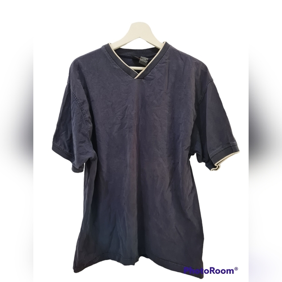 Vintage Foot Locker Mens Navy Blue V Neck T-shirt - Picture 2 of 8